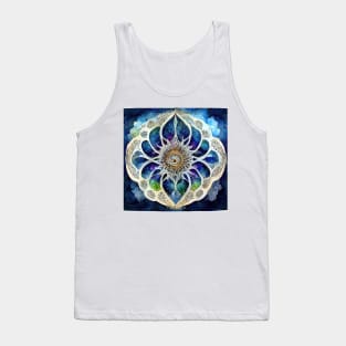 Fractal Gaya Mandala Watercolor Tank Top